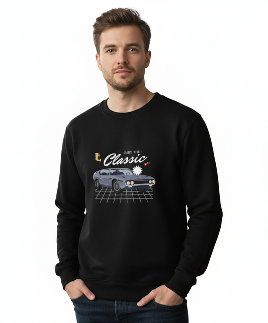 Essential Unisex Black Sweatshirt