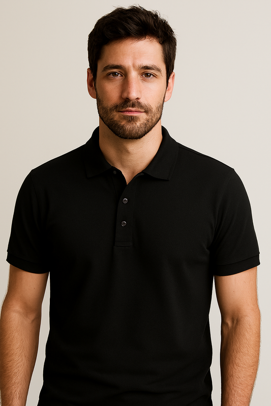 Men's Essential Black Polo – Timeless, Versatile, and Effortlessly Refined
